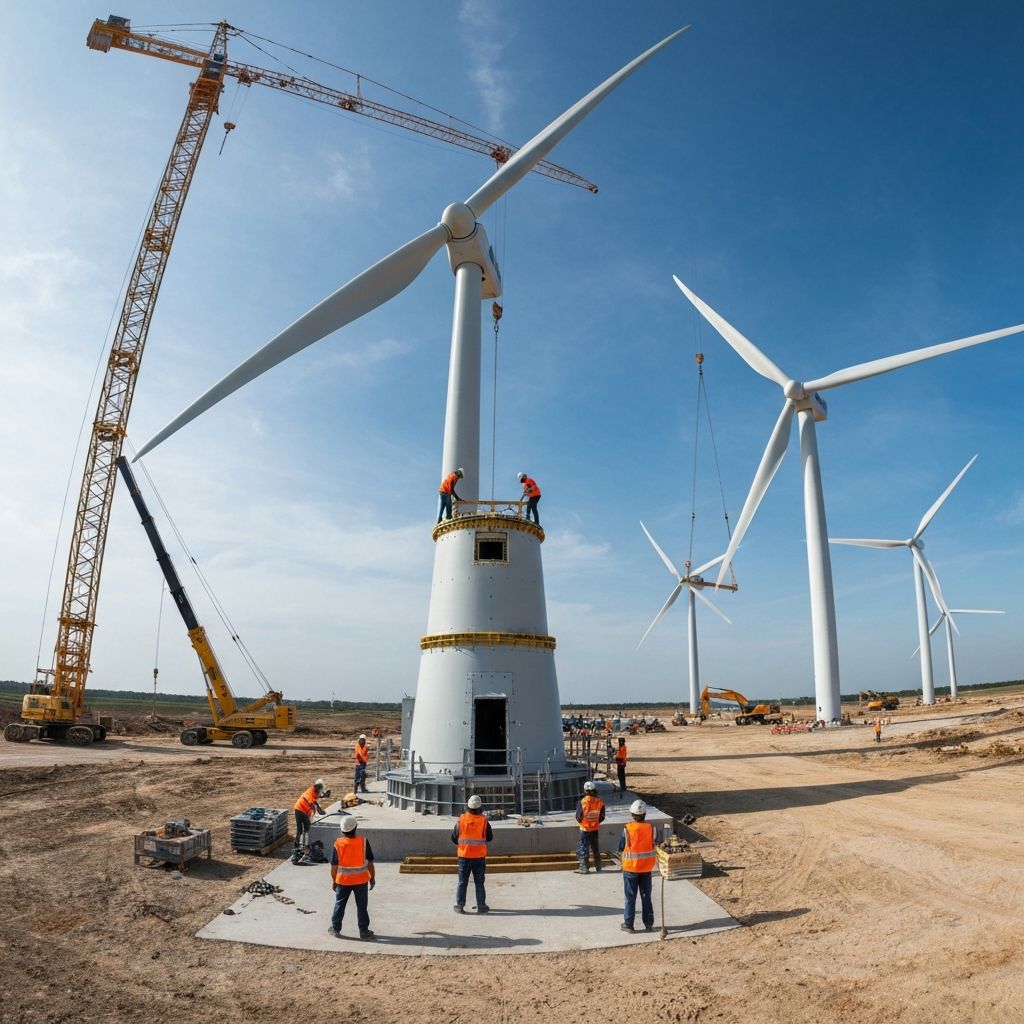 Stavba větrného parku